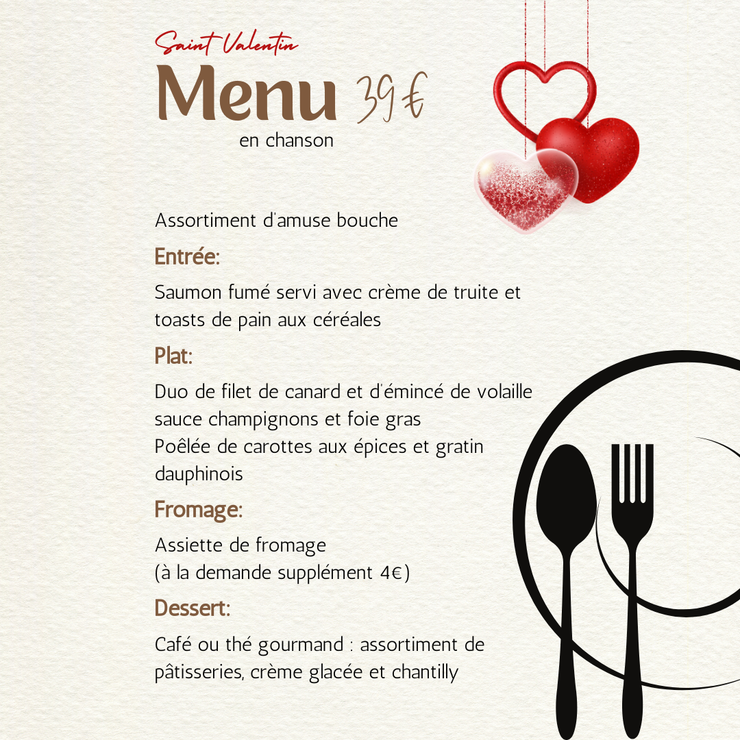 menu saint valentin